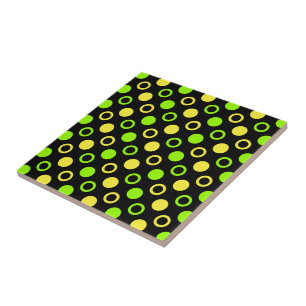 Lemon und Limone Ringe und Polka Dots von ST. Aylo Fliese