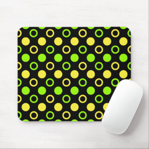 Lemon und Limone Ringe und Polka Dots von ST. Aylo Mousepad