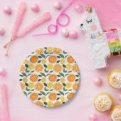 Lemon und Orange Citrus Muster Pappteller (Party)