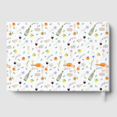 Lemon und Orange French Citrus Wedding Gold Foil Gästebuch (Rückseite)