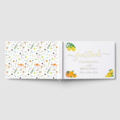 Lemon und Orange French Citrus Wedding Gold Foil Gästebuch (Voll)