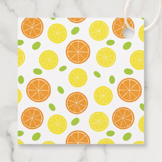 Lemon und Orange Wedding oder Brautparty Geschenk Geschenkanhänger (Rückseite)