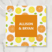 Lemon und Orange Wedding oder Brautparty Geschenk Geschenkanhänger (Vorderseite)