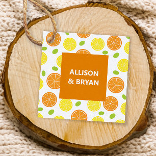Lemon und Orange Wedding oder Brautparty Geschenk Geschenkanhänger