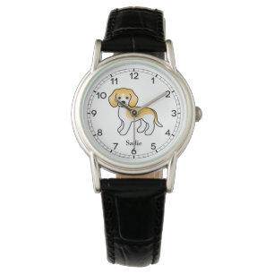 Lemon und weißer Beagle Süßer Hund & Benutzerdefin Armbanduhr