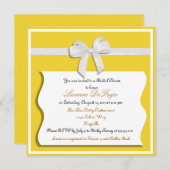 Lemon und White Bow Bridal Dusche Einladung (Vorne/Hinten)