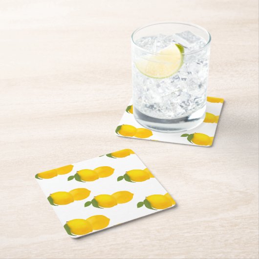 Lemon-Untersetzer Rechteckiger Pappuntersetzer (Vor Ort)