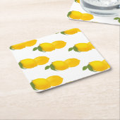 Lemon-Untersetzer Rechteckiger Pappuntersetzer (angewinkelt)