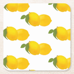 Lemon-Untersetzer Rechteckiger Pappuntersetzer