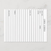 Lemon Verbena Materia Medica Herbal Flash Card Postkarte (Rückseite)