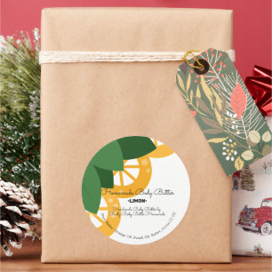 Lemon Verlasse Body Butter Bath Branding Verpackun Runder Aufkleber