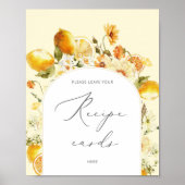 Lemon verließ Ihre Rezeptkarte hier Poster (Vorne)