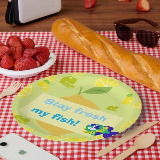 Lemon Vibes  Pappteller (Picknick)