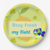 Lemon Vibes  Pappteller (Vorderseite)