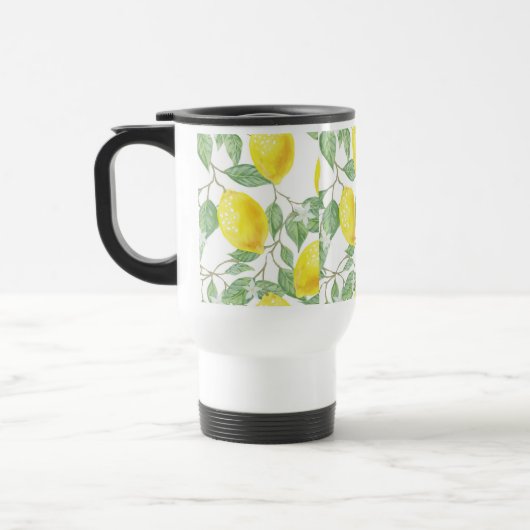 Lemon Vines Print Reisebecher (Links)