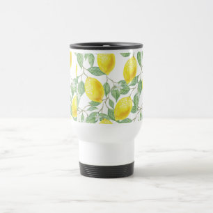 Lemon Vines Print Reisebecher