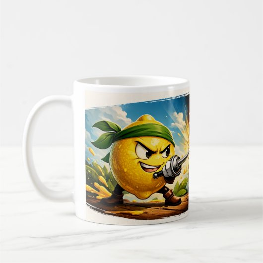 Lemon vs Coffee Duel Mug – FunnClassic Mug, 325 ml Kaffeetasse (Links)