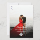 Lemon Wappen Blue Mediteranean Tiles Wedding Einladung (Rückseite)