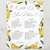 Lemon Was auf Ihrem Handy Brautparty Game (Vorderseite)