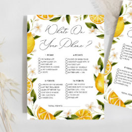 Lemon Was auf Ihrem Handy Brautparty Game