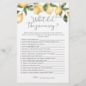 Lemon Was hat der Bräutigam gesagt Brautparty-Spie (Vorderseite)