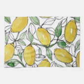 Lemon Wasserfarbe Print Geschirrtuch (Horizontal)