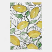 Lemon Wasserfarbe Print Geschirrtuch (Vertikal)