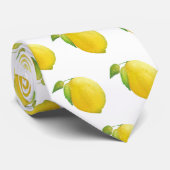 Lemon Wasserfarben-Malmuster Krawatte (Gerollt)