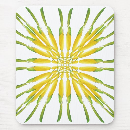 Lemon Wasserfarben-Malmuster Mousepad (Vorne)