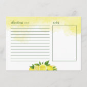 Lemon Wasserfarbene Flachkarte (Rückseite)