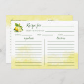 Lemon Wasserfarbene Flachkarte (Vorne/Hinten)