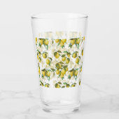 Lemon Wasserfarbmuster mit Anfangsmonogramm Glas (Rückseite)