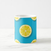 Lemon Water Green Background Kaffeetasse (Mittel)