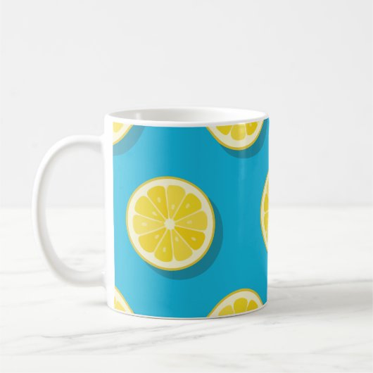 Lemon Water Green Background Kaffeetasse (Links)
