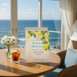 Lemon Watercolor 25. Hochzeitstag Einladung