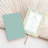 Lemon Watercolor Baby Brunch Elegantes Baby Dusche Einladung