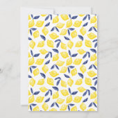 Lemon Watercolor Babydusche Einladung (Rückseite)