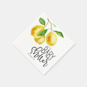 Lemon Watercolor Babydusche Napkins Serviette (Ecke)