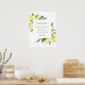 Lemon Watercolor Begrüßungszeichen Brautparty Poster (Küche)