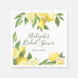 Lemon Watercolor Besondere Anlass Serviette