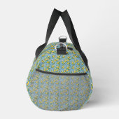 Lemon Watercolor Blue Mediterranean Tile Pattern Duffle Bag (Rechts)