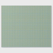 Lemon Watercolor Blue Mediterranean Tile Pattern Geschenkpapier (Flach)