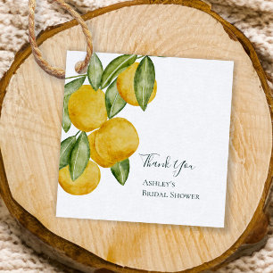Lemon Watercolor Brautparty Personalisiert Geschenkanhänger