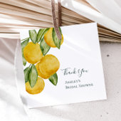 Lemon Watercolor Brautparty Personalisiert Geschenkanhänger
