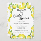 Lemon Watercolor Bridal Dusche Einladung (Vorne/Hinten)