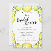 Lemon Watercolor Bridal Dusche Einladung (Vorderseite)