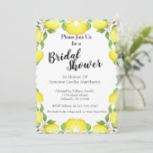 Lemon Watercolor Bridal Dusche Einladung (Stehend Vorderseite)