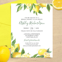 Lemon Watercolor Bridal Dusche Einladung
