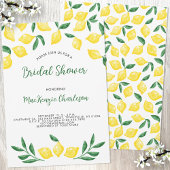 Lemon Watercolor Bridal Dusche Einladung