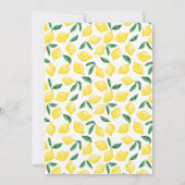 Lemon Watercolor Bridal Dusche Einladung (Rückseite)